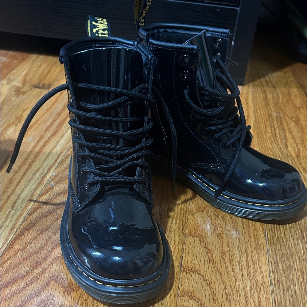 Dr. Martens Shiny Black Lace-Up Boots